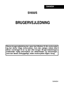 Brugsanvisning Suzuki SV650 Motorcykel