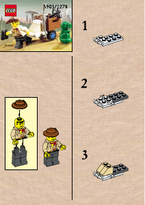 Handleiding Lego set 5903 Adventurers Johnny Thunder en baby T