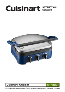 Bruksanvisning Cuisinart GR-4BLKR Smörgåsgrill