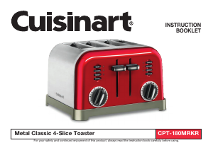 Manual Cuisinart CPT-180MRKR Toaster