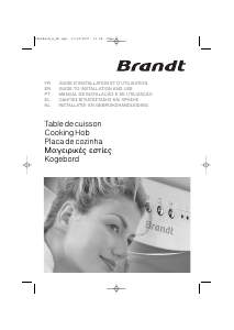 Εγχειρίδιο Brandt TI600BS1 Εστία κουζίνας