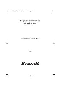 Mode d’emploi Brandt FP452WF1 Four