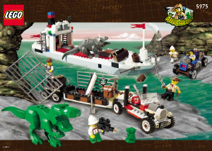 Handleiding Lego set 5975 Adventurers T-Rex transport