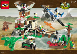 Handleiding Lego set 5987 Adventurers Dino onderzoekscomplex