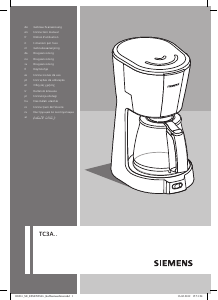 Manual de uso Siemens TC3A0107 Máquina de café