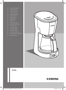 كتيب ماكينة قهوة TC3A0303 سيمنز