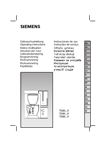 Kullanım kılavuzu Siemens TC60101V Kahve makinesi