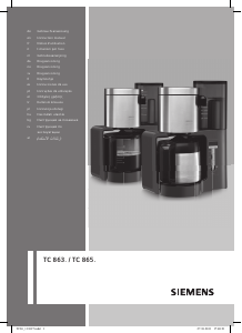 Bedienungsanleitung Siemens TC86304 Kaffeemaschine