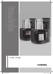 Manuale Siemens TC86504 Macchina da caffè