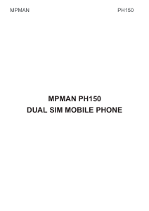 Handleiding Mpman PH150 Mobiele telefoon