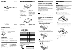 Manual Sony MPF920-Z Floppy Drive