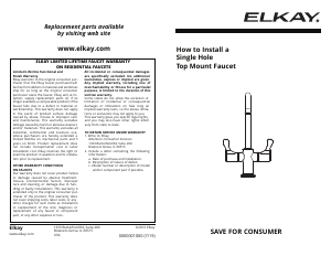 Handleiding Elkay LKD20858C Kraan