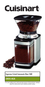 사용 설명서 쿠진아트 DBM-8KR 커피 분쇄기