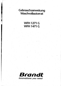Bedienungsanleitung Brandt WFH1471G1 Waschmaschine