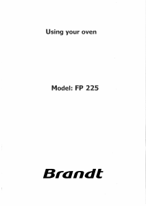 Manual Brandt FP225BS1 Oven