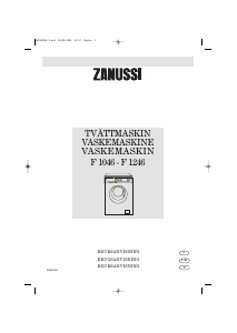 Bruksanvisning Zanussi F 1046 Tvättmaskin