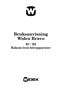 Bruksanvisning Widex Bravo B1 Hörapparat