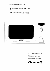 Manual Brandt MEG51X1E Microwave