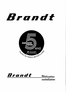 Mode d’emploi Brandt TI4N Table de cuisson