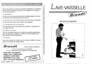 Mode d’emploi Brandt LV292B Lave-vaisselle