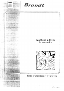 Mode d’emploi Brandt LV444 Lave-vaisselle