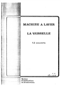 Mode d’emploi Brandt LV1200 Lave-vaisselle