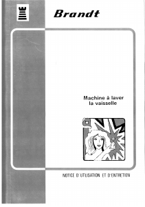 Mode d’emploi Brandt LVD2820C Lave-vaisselle