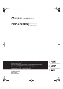 Manual Pioneer PDP-4270XD Plasma Television