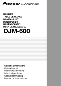 Handleiding Pioneer DJM-600 Mengpaneel