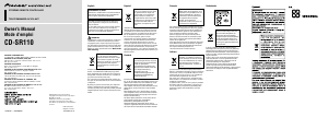 Bedienungsanleitung Pioneer CD-SR110 Fernbedienung