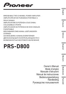Manuale Pioneer PRS-D800 Amplificatore auto