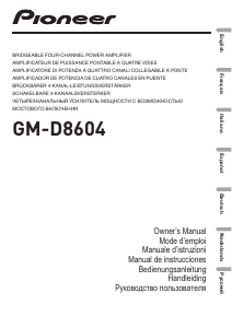 Manual Pioneer GM-D8604 Car Amplifier