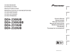 Manual Pioneer DEH-2300UB Car Radio