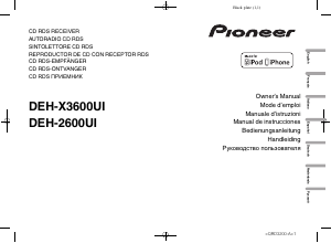 Manual Pioneer DEH-X3600UI Car Radio