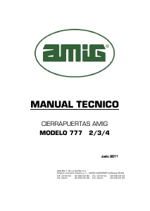 Manual de uso Amig 777 Cierrapuerta