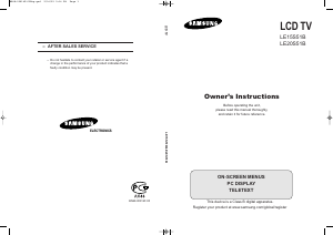 Bruksanvisning Samsung LE20S52B LCD TV