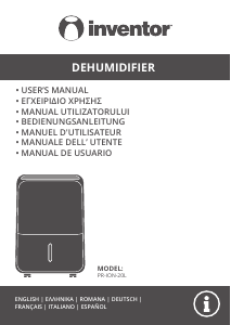 Manual de uso Inventor PR-ION-20L Deshumidificador