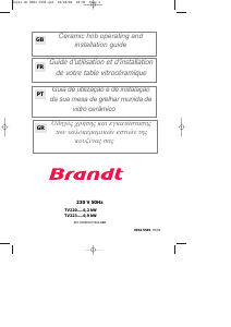 Handleiding Brandt TV220XS1 Kookplaat