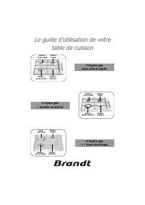 Mode d’emploi Brandt TE213DF1 Table de cuisson