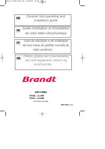 Handleiding Brandt TV220BS1 Kookplaat