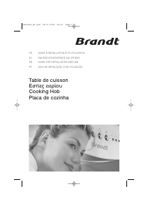 Εγχειρίδιο Brandt TE270XS1 Εστία κουζίνας