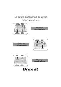 Mode d’emploi Brandt TE212EF1 Table de cuisson