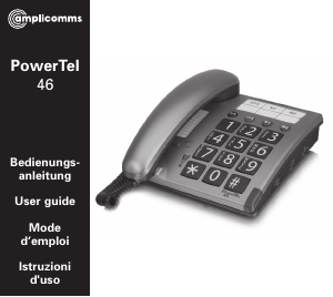 Manuale Amplicomms PowerTel 46 Telefono