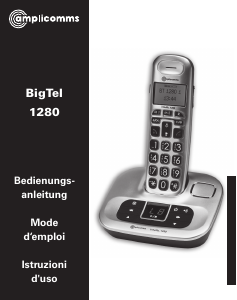 Mode d’emploi Amplicomms BigTel 1280 Téléphone sans fil
