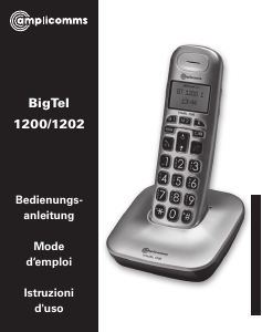 Bedienungsanleitung Amplicomms BigTel 1202 Schnurlose telefon