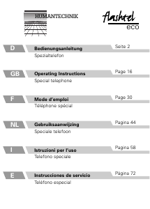 Handleiding Humantechnik FlashTel Eco Telefoon