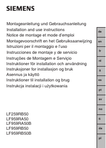 Handleiding Siemens LF259RB50 Afzuigkap