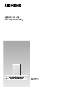 Bedienungsanleitung Siemens LC69951 Dunstabzugshaube