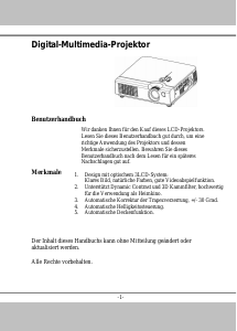 Bedienungsanleitung Kindermann KX 2900 Projektor