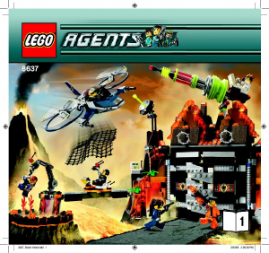 Bedienungsanleitung Lego set 8637 Agents Volcano Base